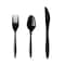 Boardwalk Three-Piece Cutlery Kit, Fork/Knife/Teaspoon, Polypropylene, Black, 250PK BWK3KITBLPP - alternate 1